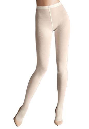 Wolford Damen Merino Tights Strumpfhose, 60 DEN, Ecrue, Small im Sale